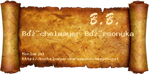 Büchelmayer Bársonyka névjegykártya